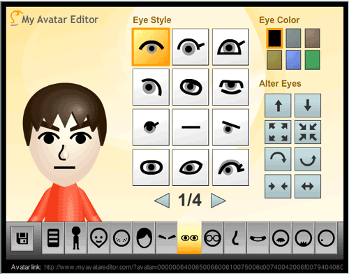 Mii風のアバターが作成できる「My Avatar Editor」