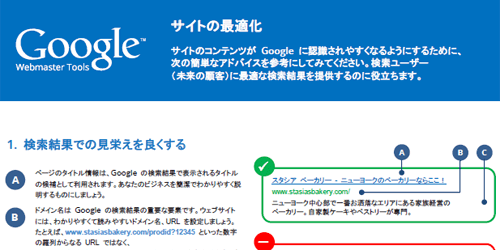 検索エンジン最適化（SEO）クイック チェックシート