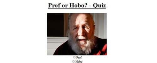 写真を見て教授かホームレスか当てるゲーム「Prof or Hobo?」
