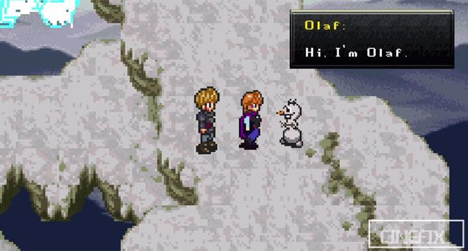 『アナと雪の女王』のファミコン風動画