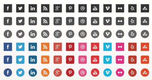 フラットなSNSボタン