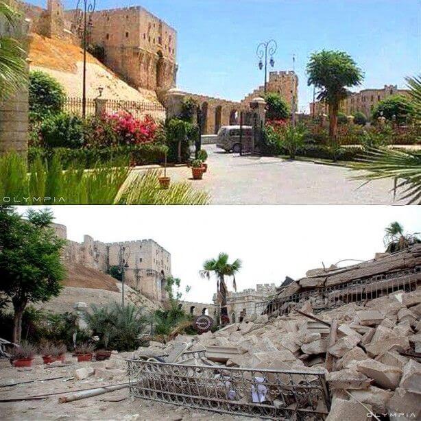 シリア内戦で変わり果ててしまった都市アレッポの比較写真