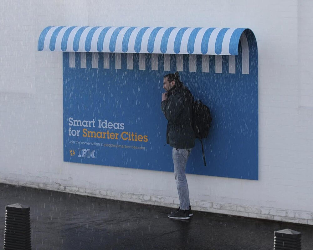 IBMが街中に設置した広告