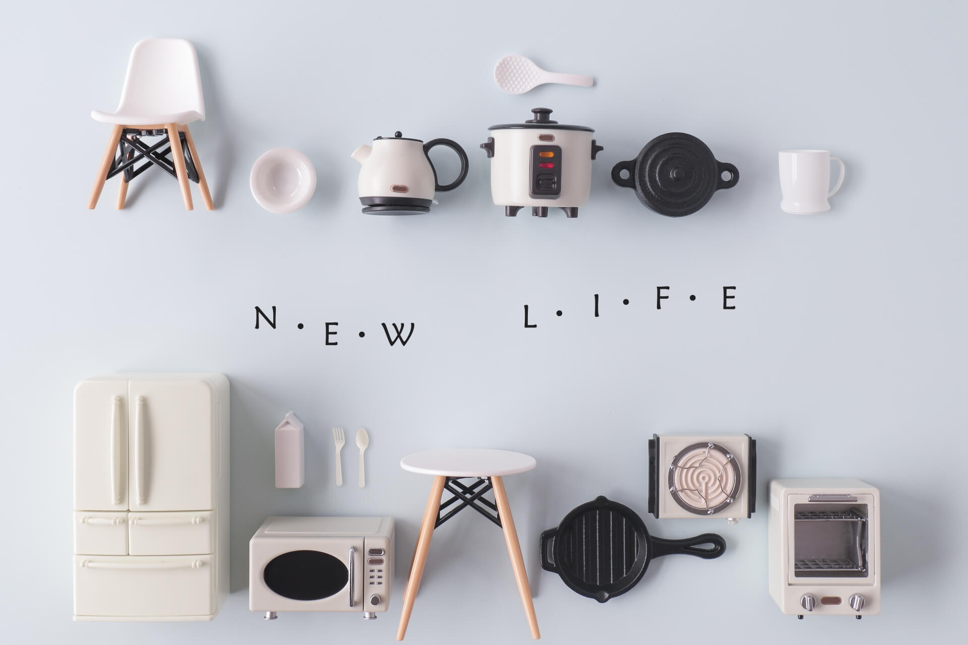 整理して並んだ電化製品