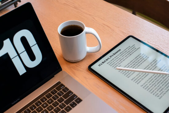 タブレットに表示したPDF文書